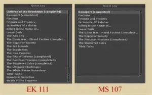 No-PVP EK 111 99/93 e MS 107 ml 66 outros com skill alta