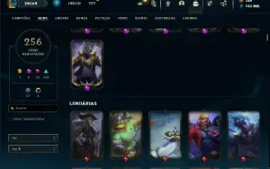 Conta Platina 3 com TODOS os champs e 256 Skins ( MONO ADC )