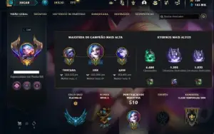 Conta Platina 3 com TODOS os champs e 256 Skins ( MONO ADC )