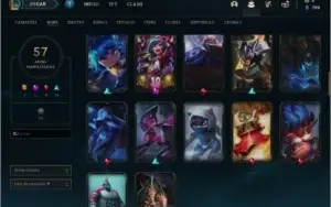 Conta Season 2 com ícones raros e rammus rei