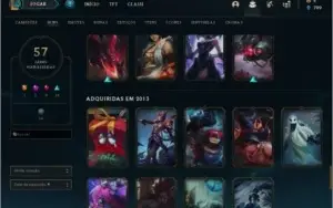 Conta Season 2 com ícones raros e rammus rei