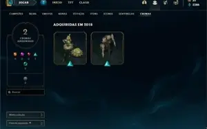 Conta prata 2 com TODOS os champ e 172 Skins + 500k de Diana