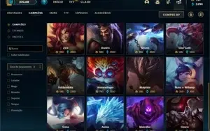 Conta ouro 3 com 150 Champs e 425 Skins + 5 Prestigios