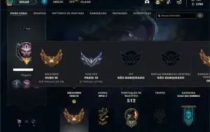 Conta ouro 3 com 150 Champs e 425 Skins + 5 Prestigios