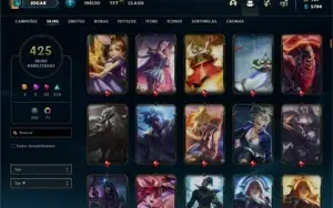 Conta ouro 3 com 150 Champs e 425 Skins + 5 Prestigios