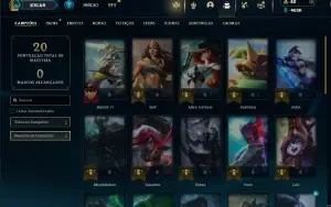 Unranked com 31 Champs e 8 Skins + 2 Fragmentos
