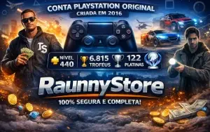 CONTA PLAYSTATION COM 122 PLATINAS! RARA! CRIADA HÁ 10 ANOS!