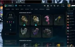 Conta nivel 77 gold 4, 101 skins, 10 emotes, 140 icones