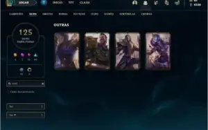 Conta ouro 3 com 125 skins e 103 champs (MAIN MID/ADC)