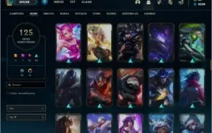 Conta ouro 3 com 125 skins e 103 champs (MAIN MID/ADC)