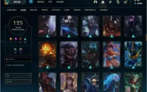 Conta ouro 3 com 125 skins e 103 champs (MAIN MID/ADC)