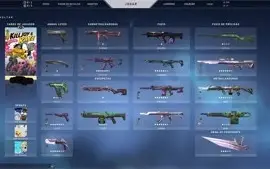 Conta valorant Ouro 1 com 2 coleções e skins de passe