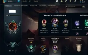 Conta platina 2 com 68 champs e 89 skins + 700k de Yasuo
