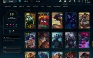 Conta platina 2 com 68 champs e 89 skins + 700k de Yasuo