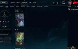 Conta League of legends Unranked Com SKINS tops