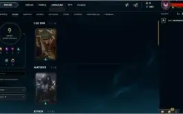 Conta League of legends Unranked Com SKINS tops