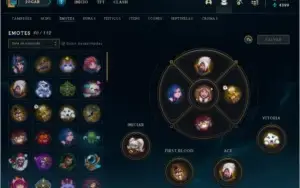 Conta LoL com 167 skins
