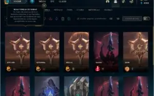 Conta LoL com 167 skins