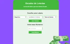 Saas - Gerador de Mega-Sena, TimeMania, Quina Lotomania