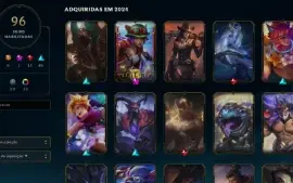 Vendo Conta LOL com 148 Campeões/96 Skins Esmeralda IV