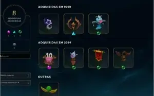 conta League of Legends passe ativo 42 skins