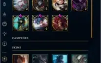 conta League of Legends passe ativo 42 skins