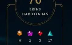 Conta lol MASTER  com 139/153 campeões + 70 skins.