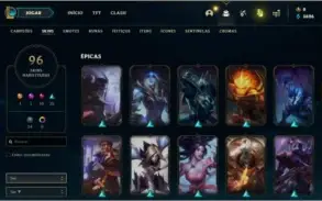 Conta platina 2 FULL SKINS, CHAMPS