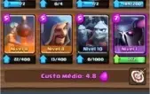 Conta CLASH ROYALE: Arena 9 + NV 10 + 3 Lendárias