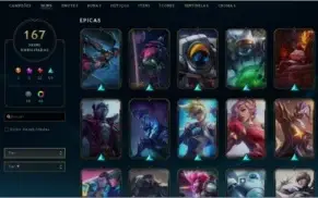 conta lvl 426 gold II 167 skins, prestigio yasuo e lucian