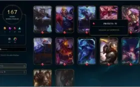 conta lvl 426 gold II 167 skins, prestigio yasuo e lucian