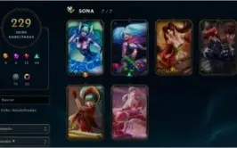 Conta G3 - 229 skins - 78 campeões - 4 ultimates