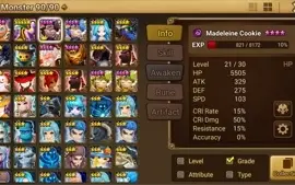 Reroll Summoners War lvl10 com Dark Madeleine + Teshar