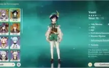 Venti/Xiao/Zhongli/Childe/Diluc/Keqing/Mona + armas 5*