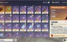 Venti/Xiao/Zhongli/Childe/Diluc/Keqing/Mona + armas 5*