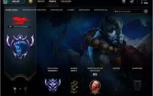 Conta Diamante 1 bom MMR (ranking lolskill)