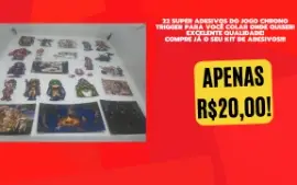 chrono trigger 22 super adesivos- snes - chrono trigger snes