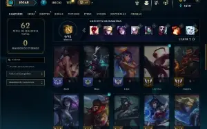 Unranked com 35 Champs e 7 Skins