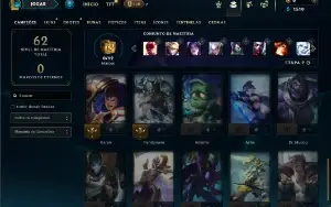 Unranked com 35 Champs e 7 Skins