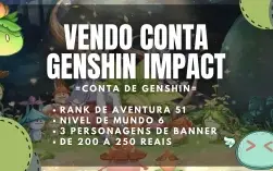 Conta de genshin impact  (-70%off) Envio imediato