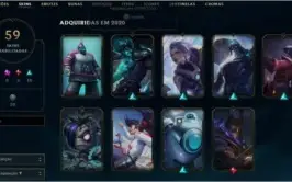Conta league of legends 59 skins, prata 1.
