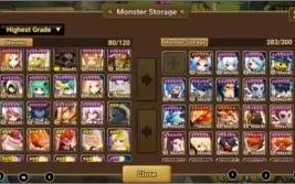 Conta de summoners wars com 24 nat5, e 55 6* estrelas