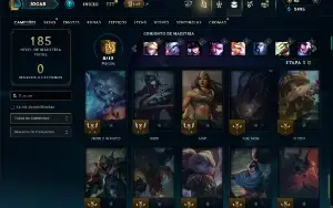 Unranked com 65 Champs e 39 Skins +6 Vitoriosas