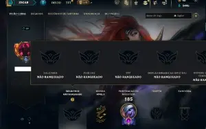 Unranked com 65 Champs e 39 Skins +6 Vitoriosas