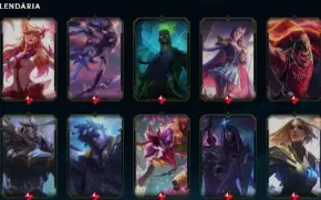 Conta de lol com quase 500 skins e 1300 reais gastos