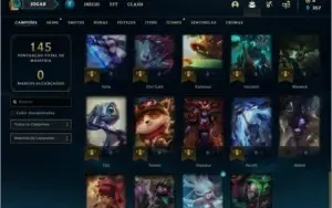 Conta ouro 2 com 17 skins e 54 champs