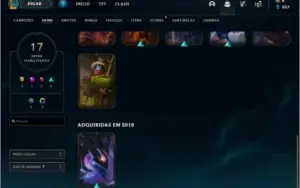 Conta ouro 2 com 17 skins e 54 champs