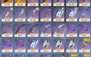 AR 55 XIAO, ALBEDO, ZHONGLI, HUTAO, BENNET, RAZOR