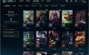Conta Diamante S7, S9, 148 skins, quase todos campeões