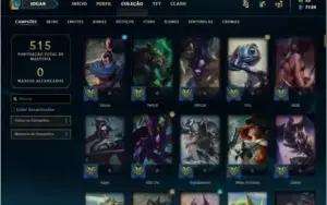 Conta Diamante S7, S9, 148 skins, quase todos campeões